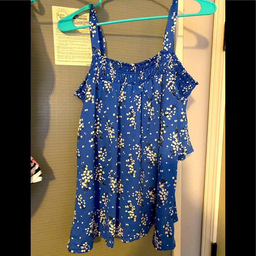 Blue shirt floral